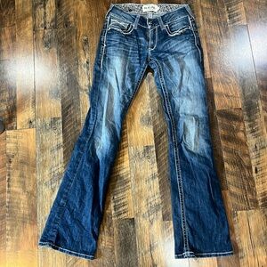 Ariat real denim jeans bottoms frayed a little bit 28 long